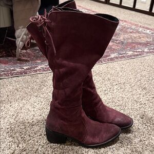 Born Over the Knee Burgundy Boots